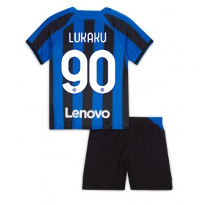 Inter Milan Romelu Lukaku #90 babykläder Hemmatröja barn 2022-23 Korta ärmar (+ Korta byxor)